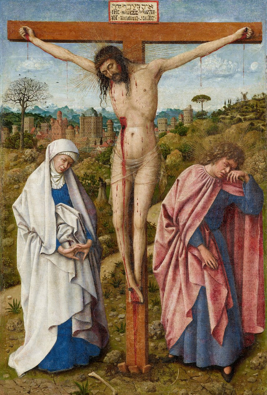 La crocifissione di Cristo da Jan van Eyck