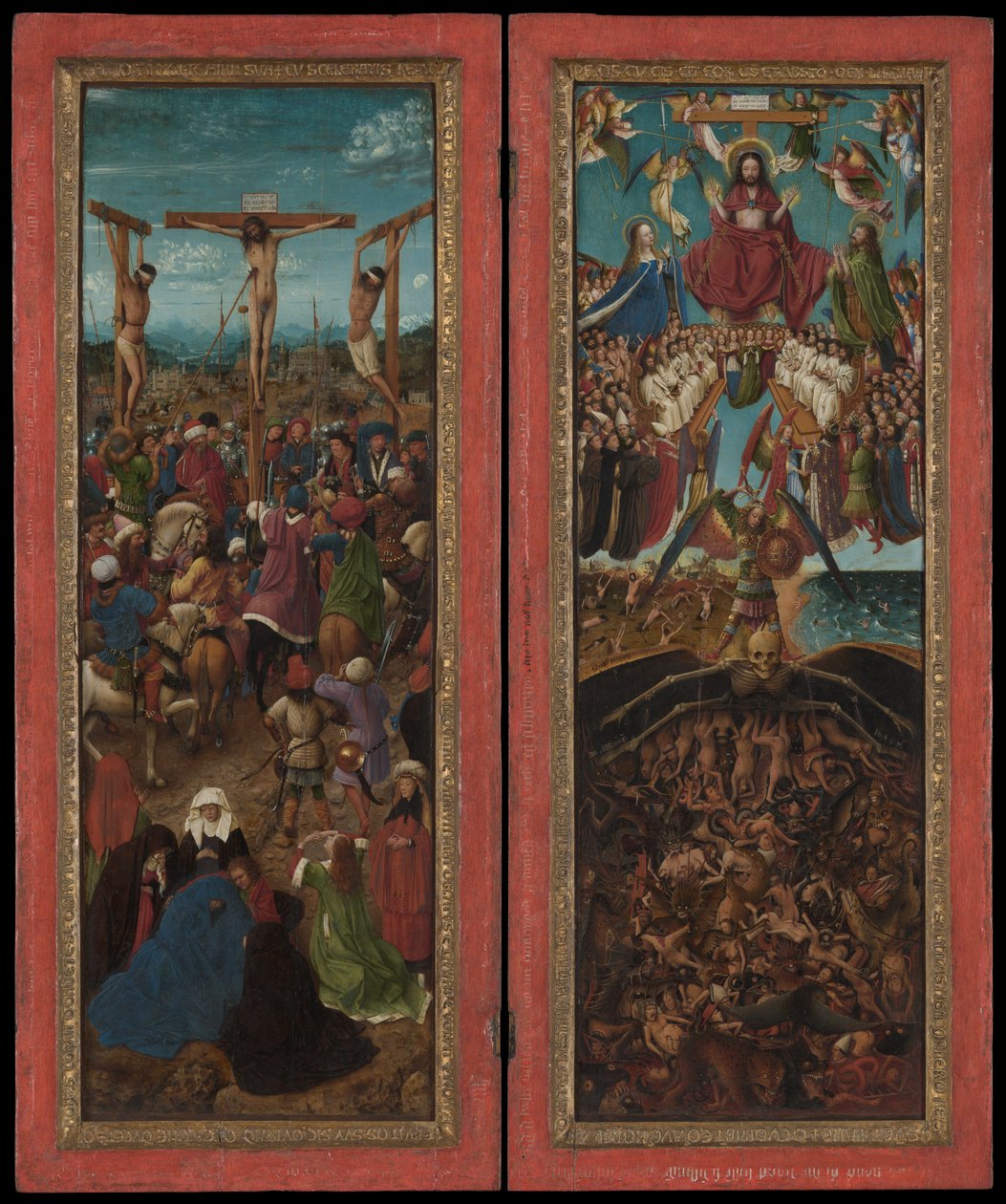 Die Kreuzigung; Das Jüngste Gericht da Jan van Eyck