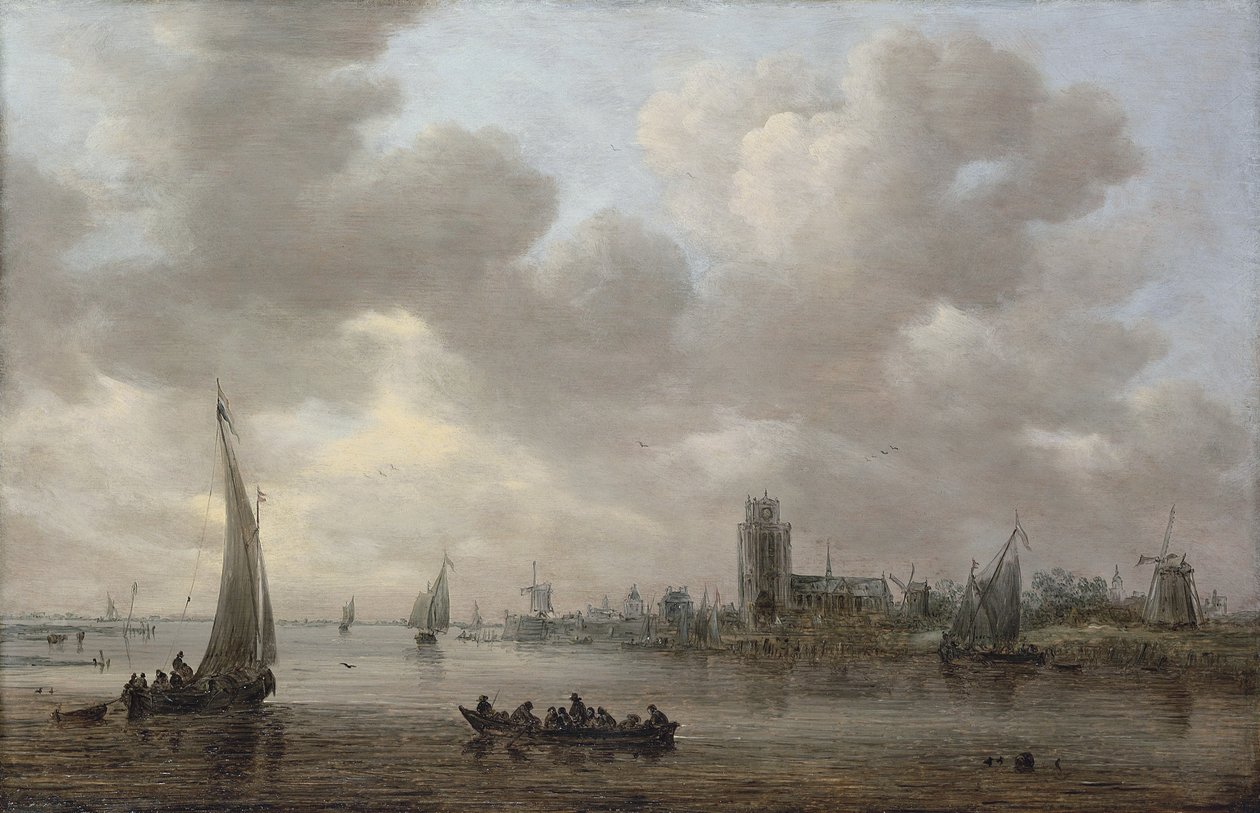 Una veduta della Maas con Dordrecht al di là da Jan van Goyen