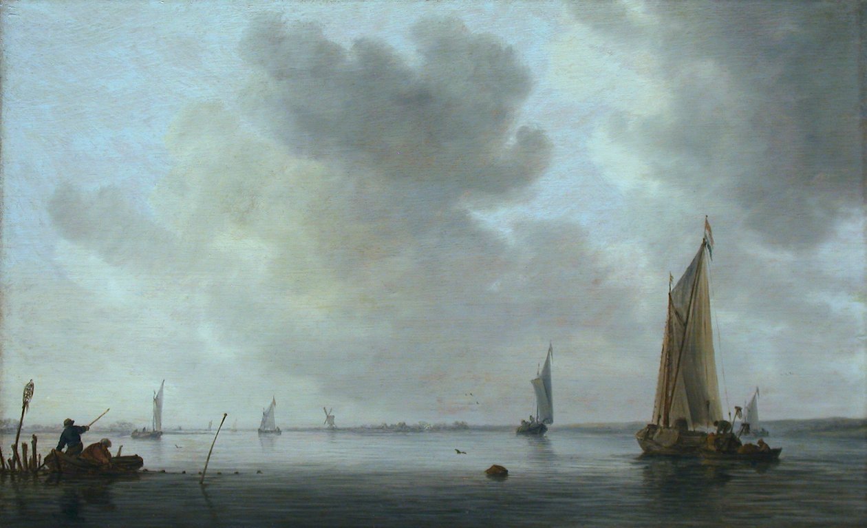 Barche da Pesca in un Estuario da Jan van Goyen