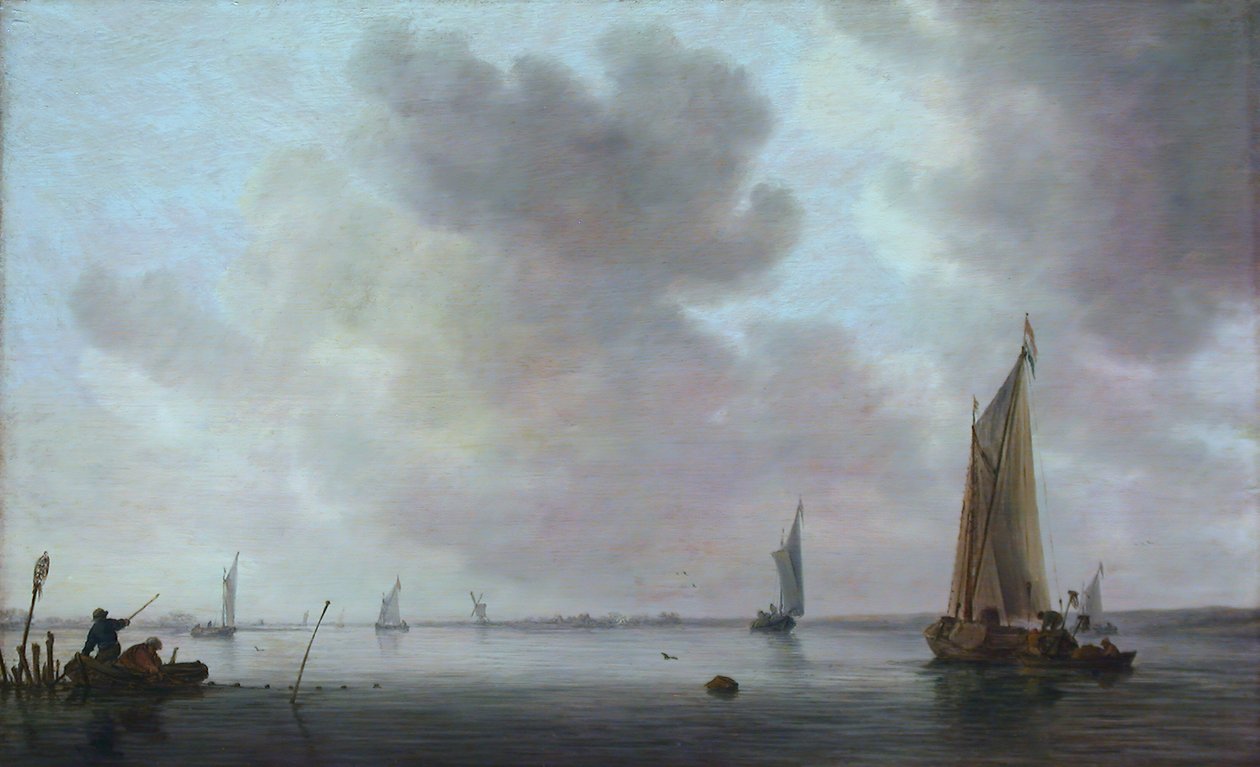 Barche da Pesca in un Estuario da Jan van Goyen