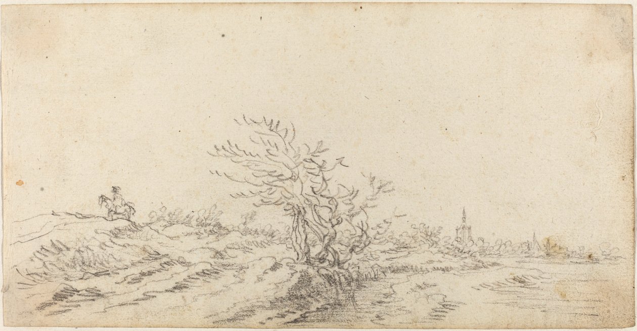 Cavaliere tra le dune da Jan van Goyen