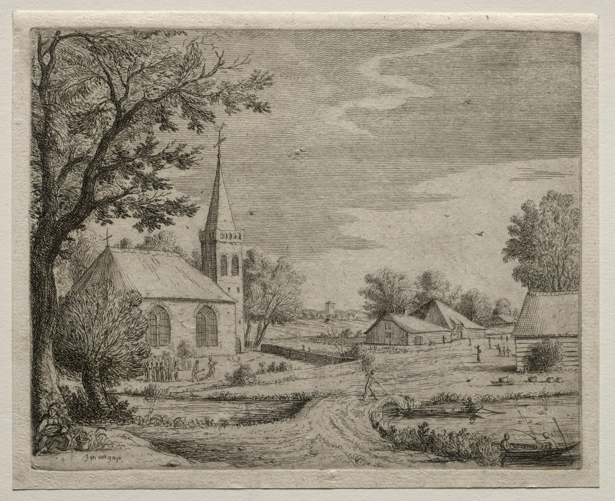 Chiesa del villaggio da Jan van Goyen
