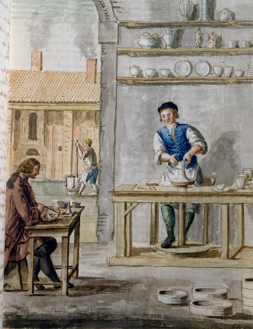 Fabbrica di porcellana Geminianus Cozzi a San Giobbe a Venezia da Jan van Grevenbroeck