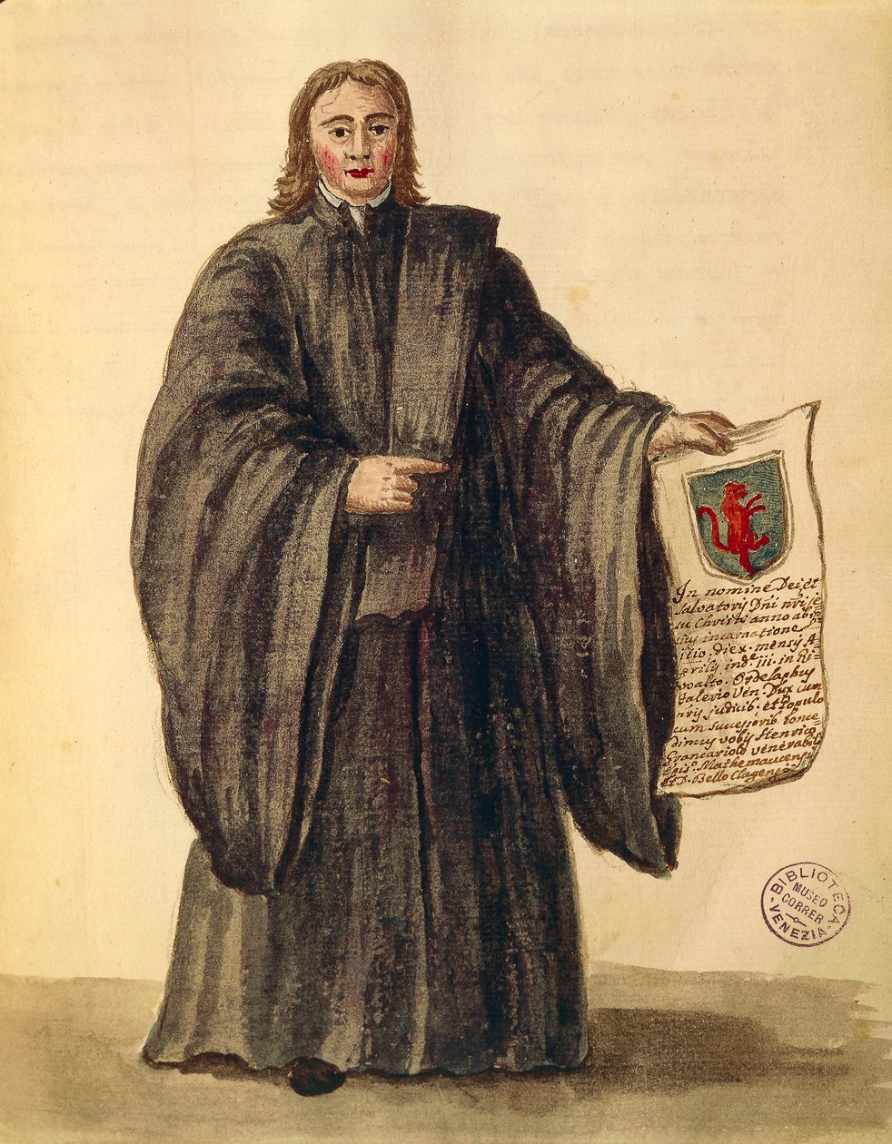 Gran Cancelliere della città di Chioggia, Gli Abiti de Veneziani, da libro illustrato di costumi da Jan van Grevenbroeck