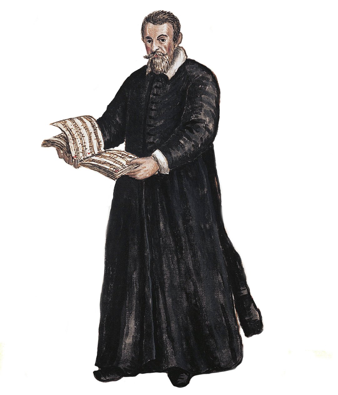 Ritratto di Claudio Monteverdi - Ritratto di Claudio Monteverdi (1567-1643) compositore italiano dopo un disegno di Jan van Grevenbroeck (o Giovanni Grevembroch (Grevenbroch) (1731-1807) da Jan van Grevenbroeck
