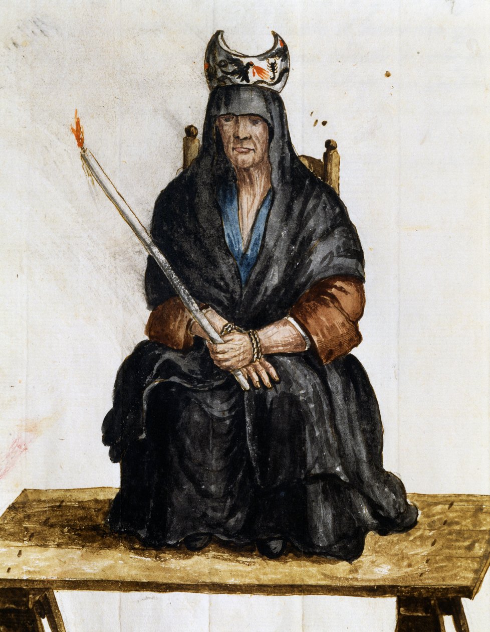 Strega, illustrazione da Costumi dei Veneziani di quasi ogni epoca, diligentemente raccolti e dipinti nel XVIII secolo, Giovanni di Grevembroch (1731-1807) da Jan van Grevenbroeck