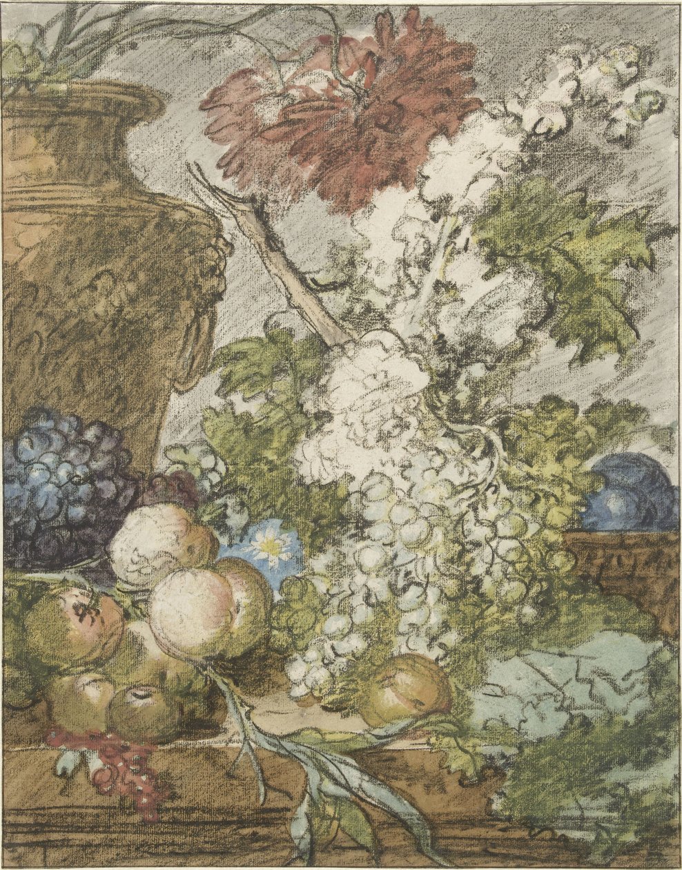 Schets voor een vruchten- en bloemenstuk da Jan van Huysum