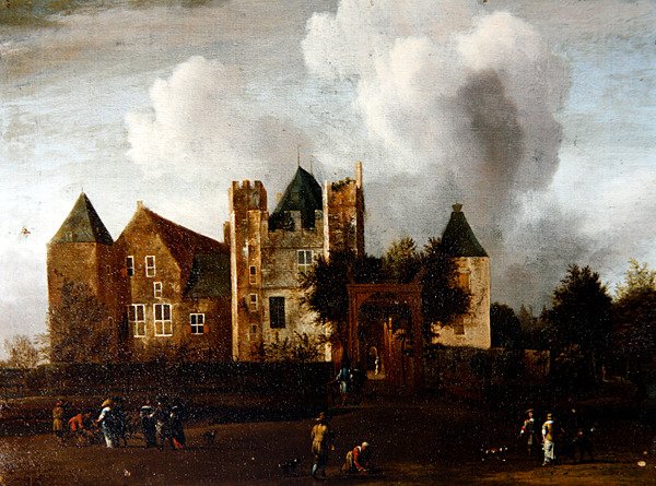 Vista del Castello di Purmerend, vicino a Monnickendam, Waterland, Olanda da Jan van III Kessel