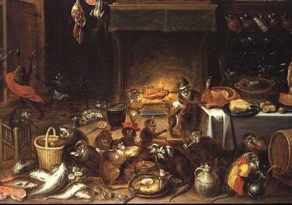 Scimmie che banchettano da Jan van Kessel the Elder