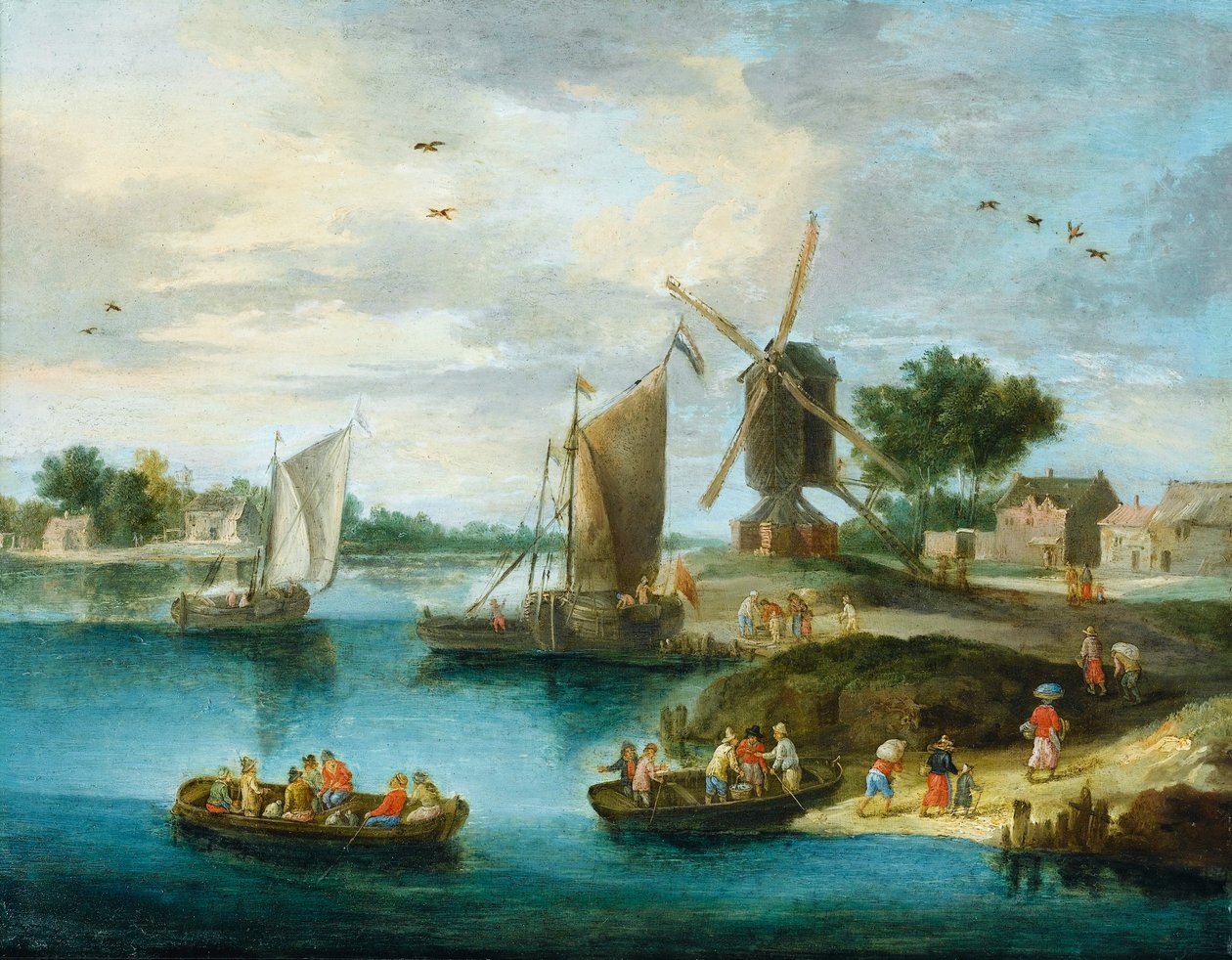Paesaggio con mulino da Jan van Kessel the Elder