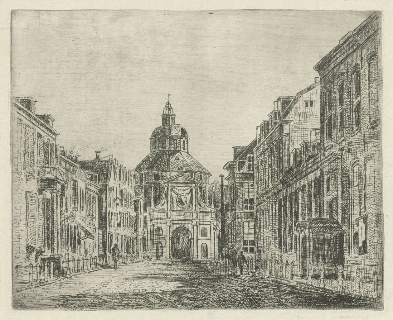 Veduta della Porta Wittevrouwen a Utrecht da Jan van Lokhorst