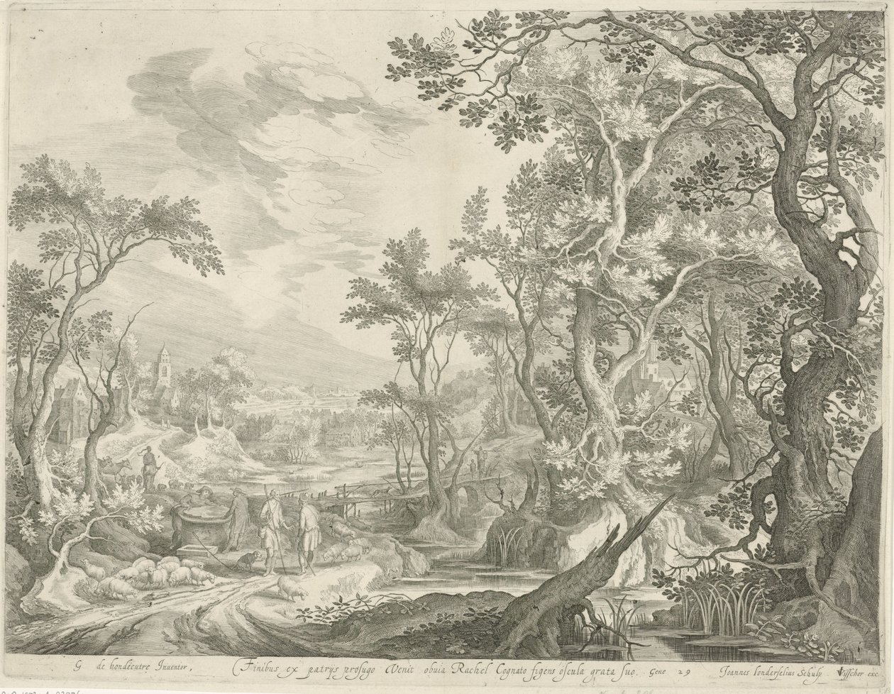 Giacobbe e gli uomini di Haran presso il pozzo da Jan van Londerseel