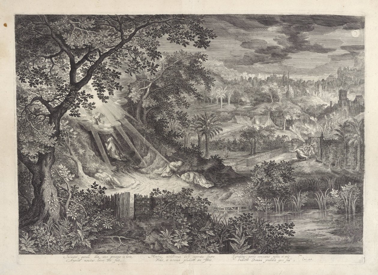 Paesaggio con Cristo nel giardino del Getsemani da Jan van Londerseel