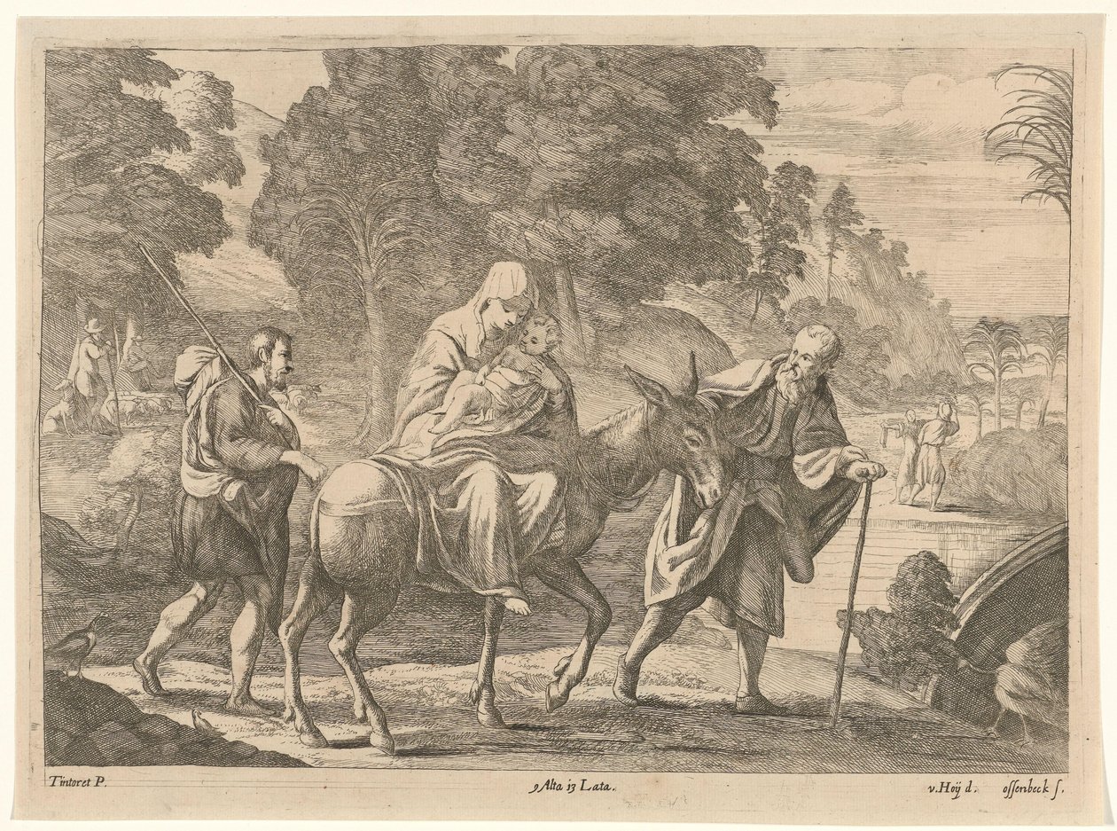 Fuga in Egitto da Jan van Ossenbeeck