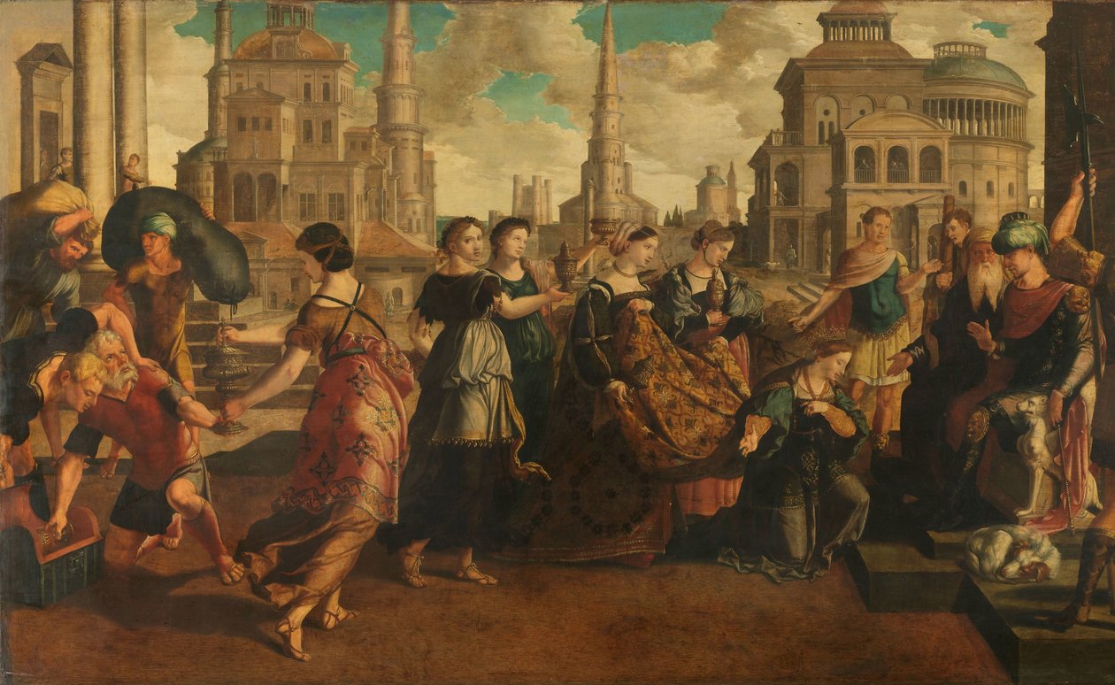 Salomone e la Regina di Saba da Jan van Scorel (circle of)