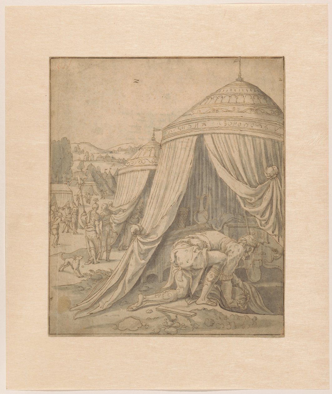 Acham seppellisce il bottino rubato da Jan van Scorel (school of)