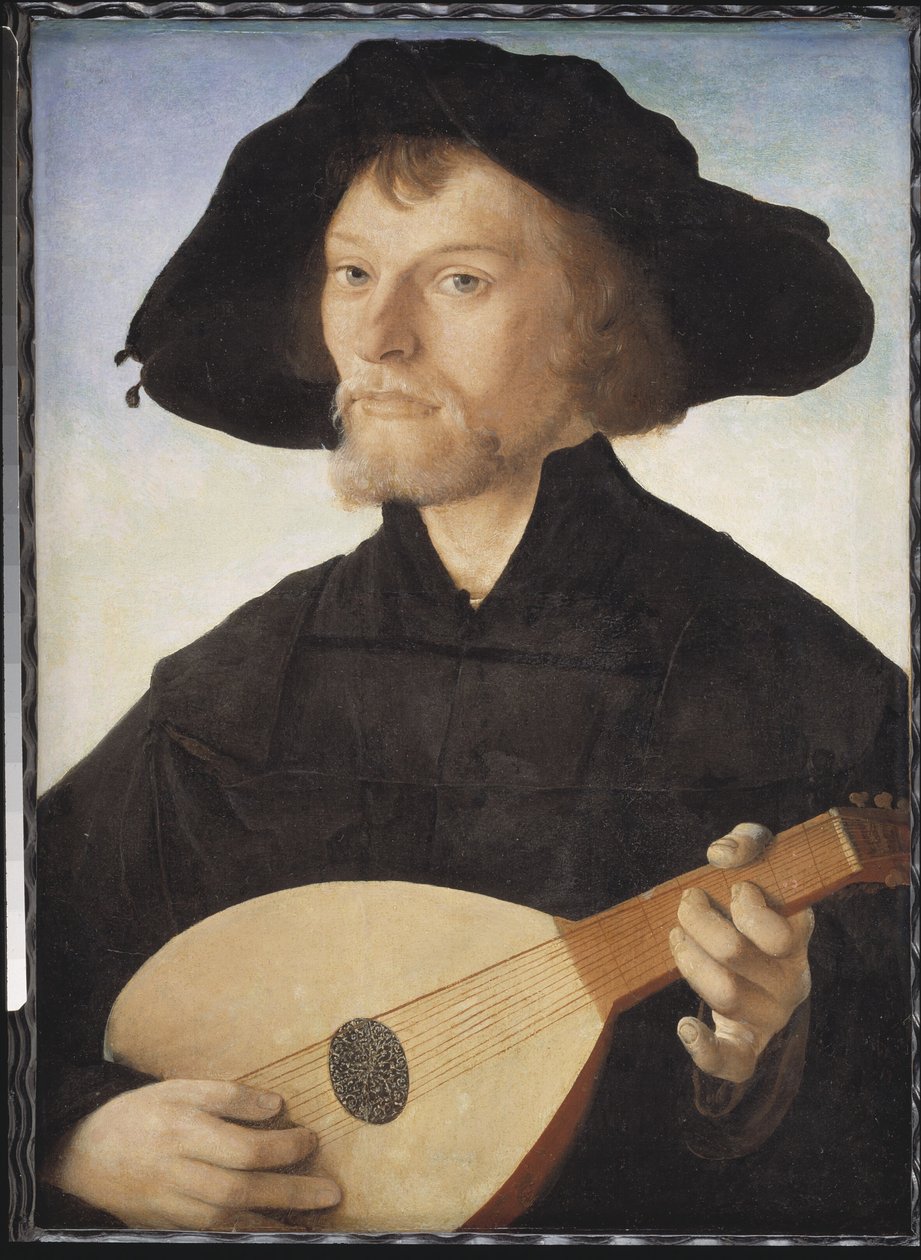 Ritratto di un suonatore di liuto da Jan van Scorel