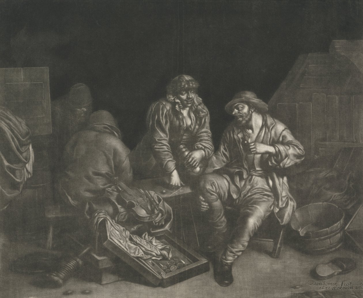 Giocatori di tric-trac da Jan van Somer