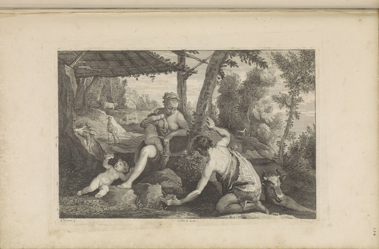 Adamo ed Eva dopo la cacciata dal paradiso da Jan van Troyen
