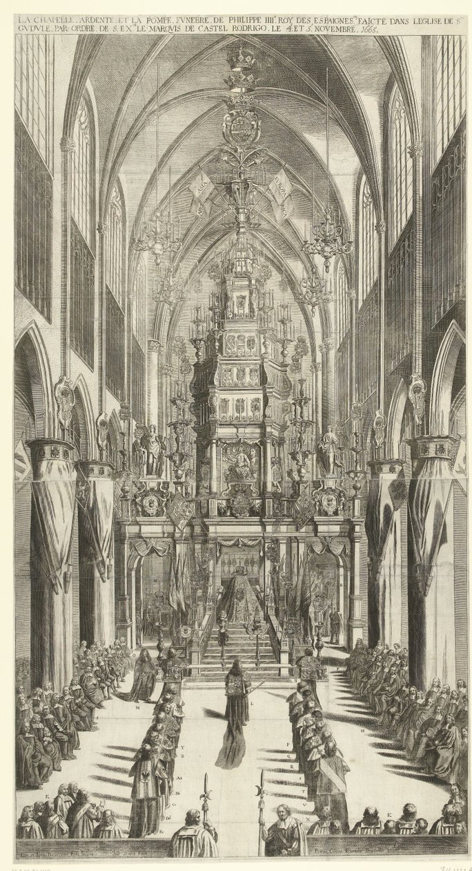 Servizio funebre per Filippo IV a Bruxelles, 1665 da Jan van Troyen