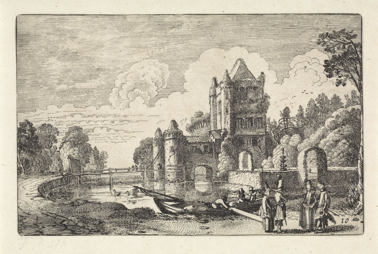 Paesaggio con la Porta di Amsterdam a Haarlem da Jan van de Velde (II)