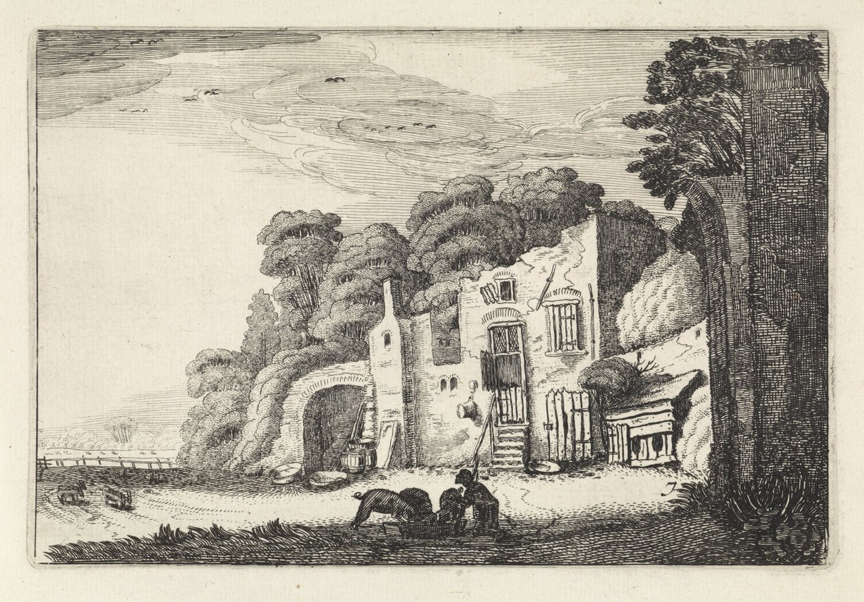 Paesaggio con il figliol prodigo tra i maiali (Paesaggi) da Jan van de Velde (II)