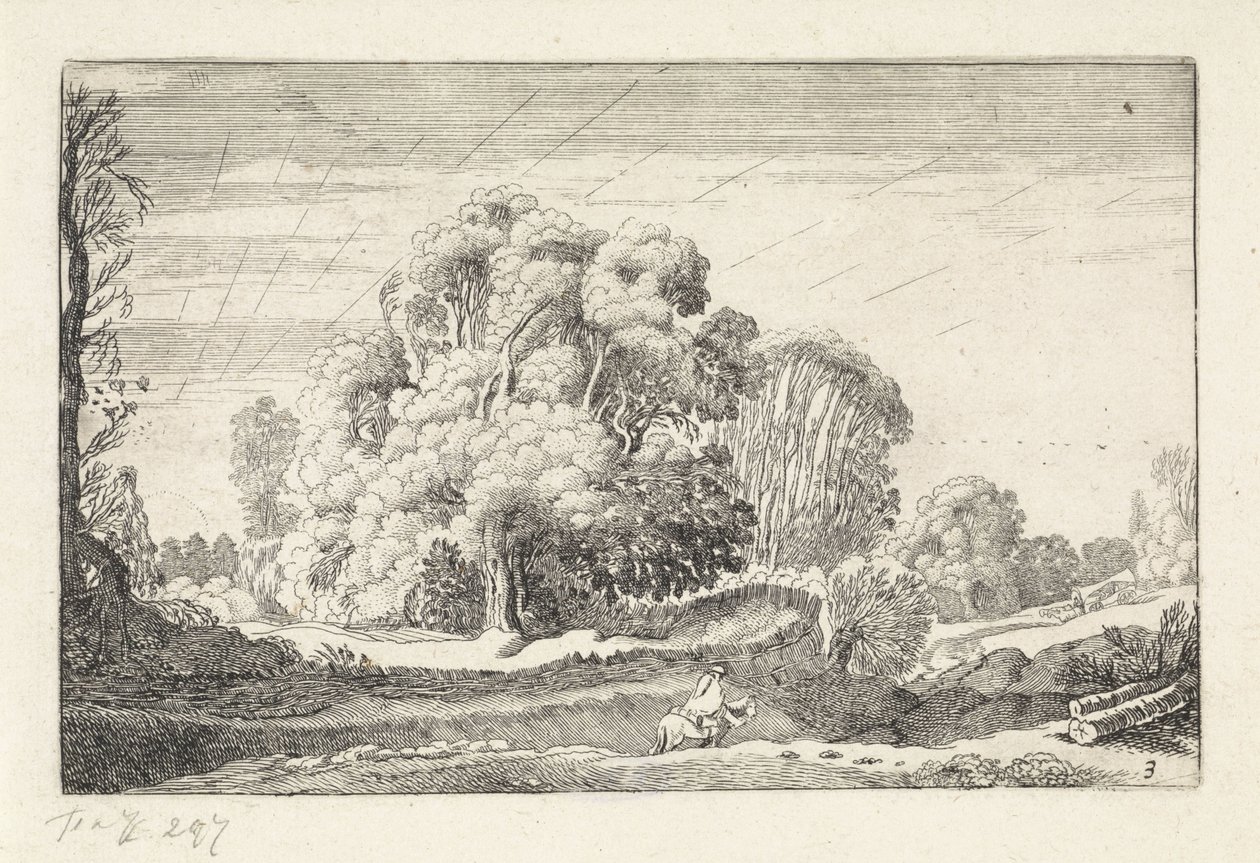 Cavaliere in un paesaggio all