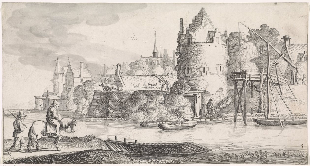Città lungo un fiume da Jan van de Velde (II)