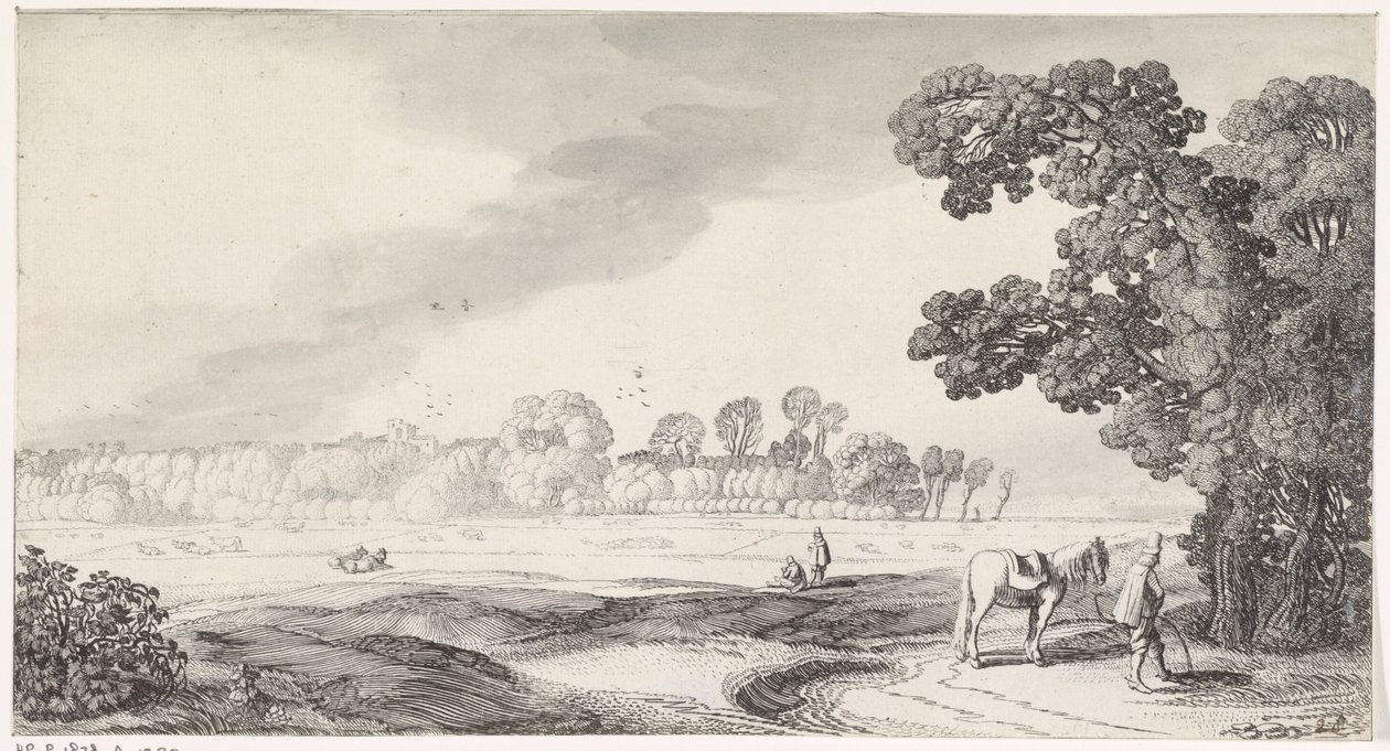 Paesaggio pastorale con uomo che urina da Jan van de Velde (II)