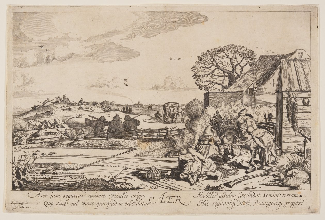 Aria (con vista su Haarlem), da I quattro elementi da Jan van de Velde II