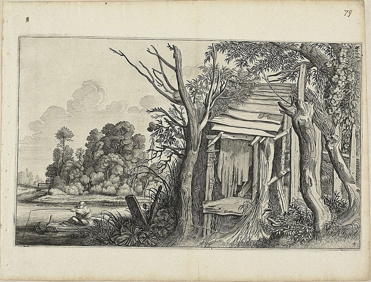 Capanna diroccata, lastra 4 da Landscapes da Jan van de Velde II