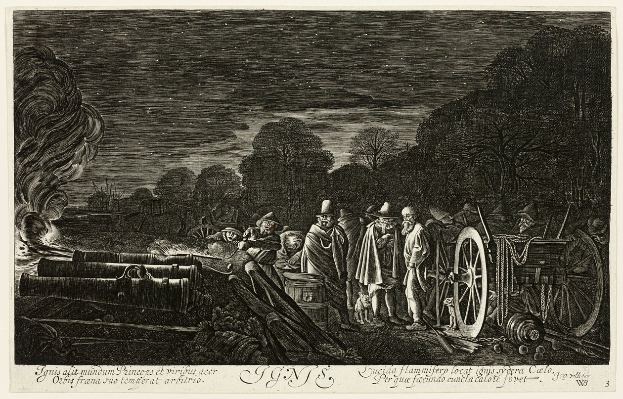 Fuoco, quarto piatto da I quattro elementi da Jan van de Velde II