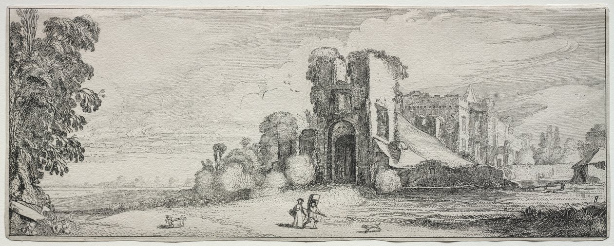 Alcuni paesaggi piacevoli e rovine di antichi monumenti: Castello di Brederode da Jan van de Velde II