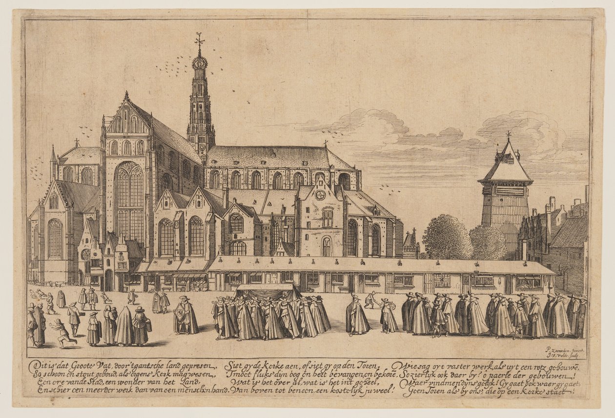 La chiesa di San Bavo ad Haarlem da Jan van de Velde II