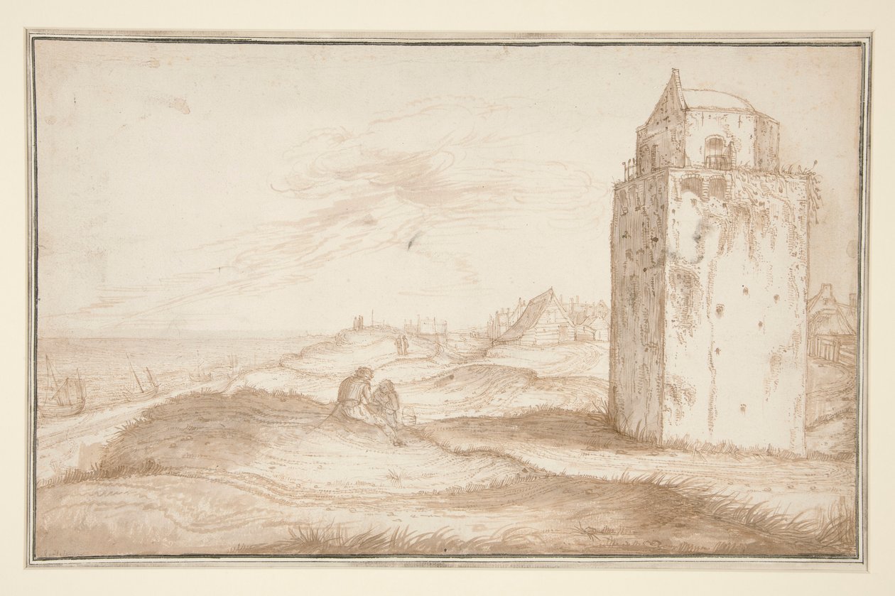 Le dune e il faro vicino a Zandvoort da Jan van de Velde II