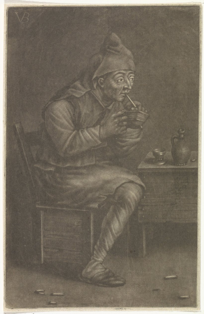 Uomo che accende la pipa da Jan van der Bruggen