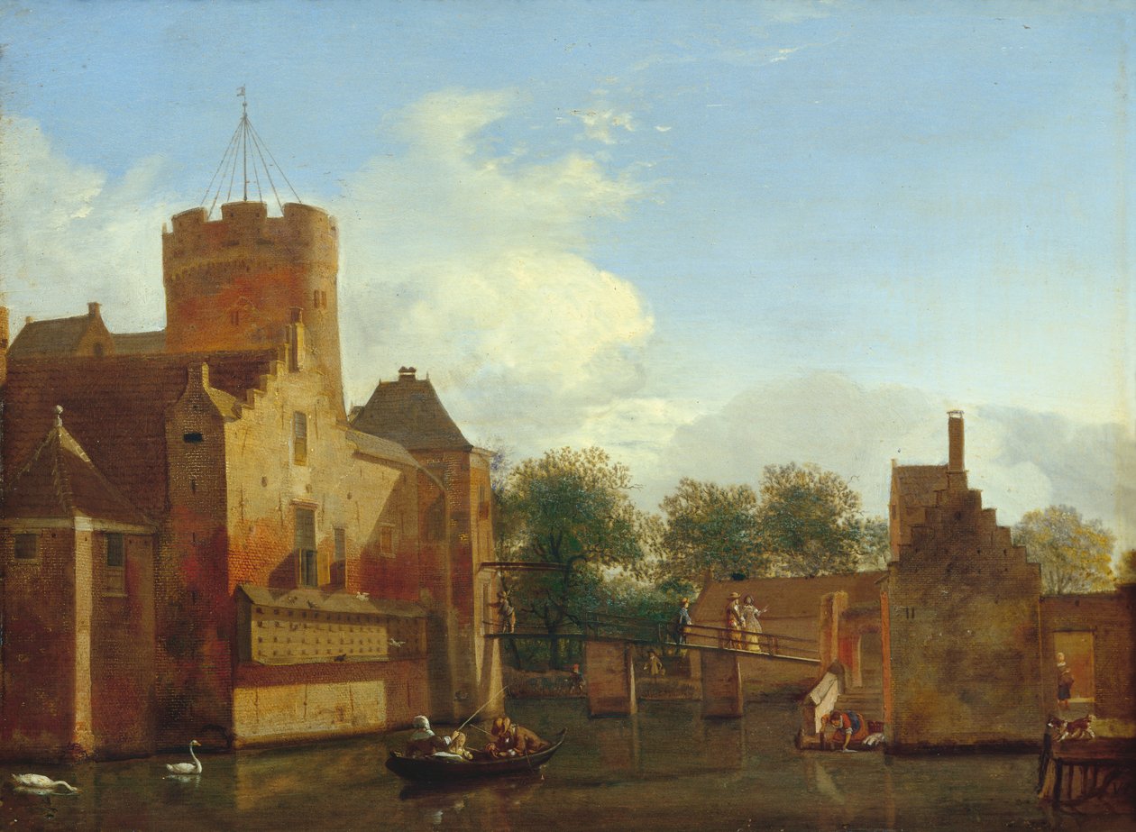 Castello di Loenerslot in Olanda, c.1665-70 da Jan van der Heyden
