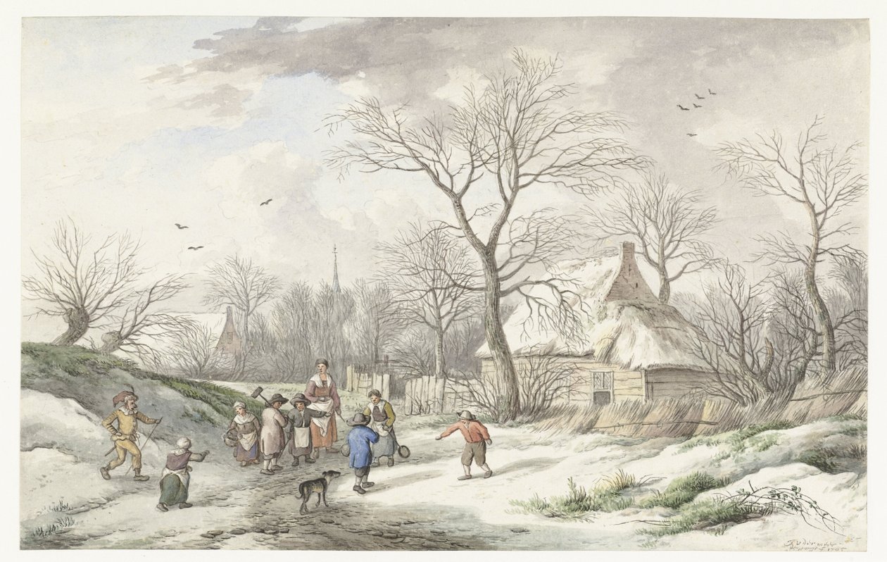 Inverno: Raduno per il Martedì Grasso da Jan van der Meer (II)