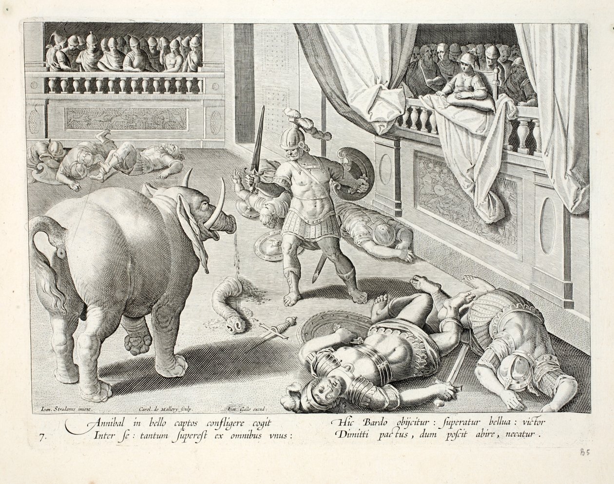 Annibale fa combattere i Romani sconfitti tra loro, illustrazione da 