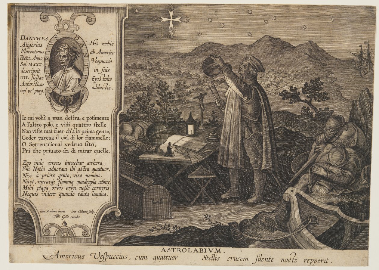 The Astrolabe - Amerigo Vespucci, from Nova Reperta da Jan van der Straet