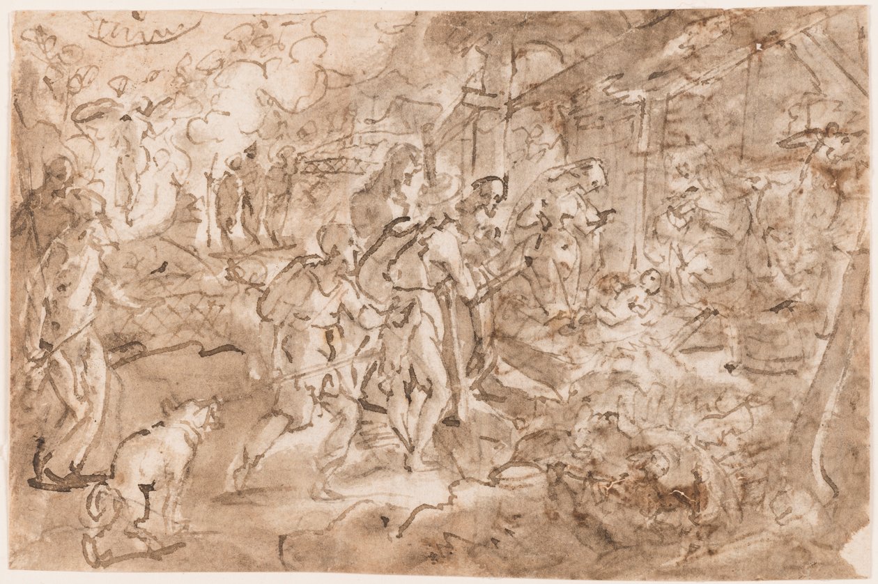 Adorazione dei pastori da Jan van der Straet, called Stradanus