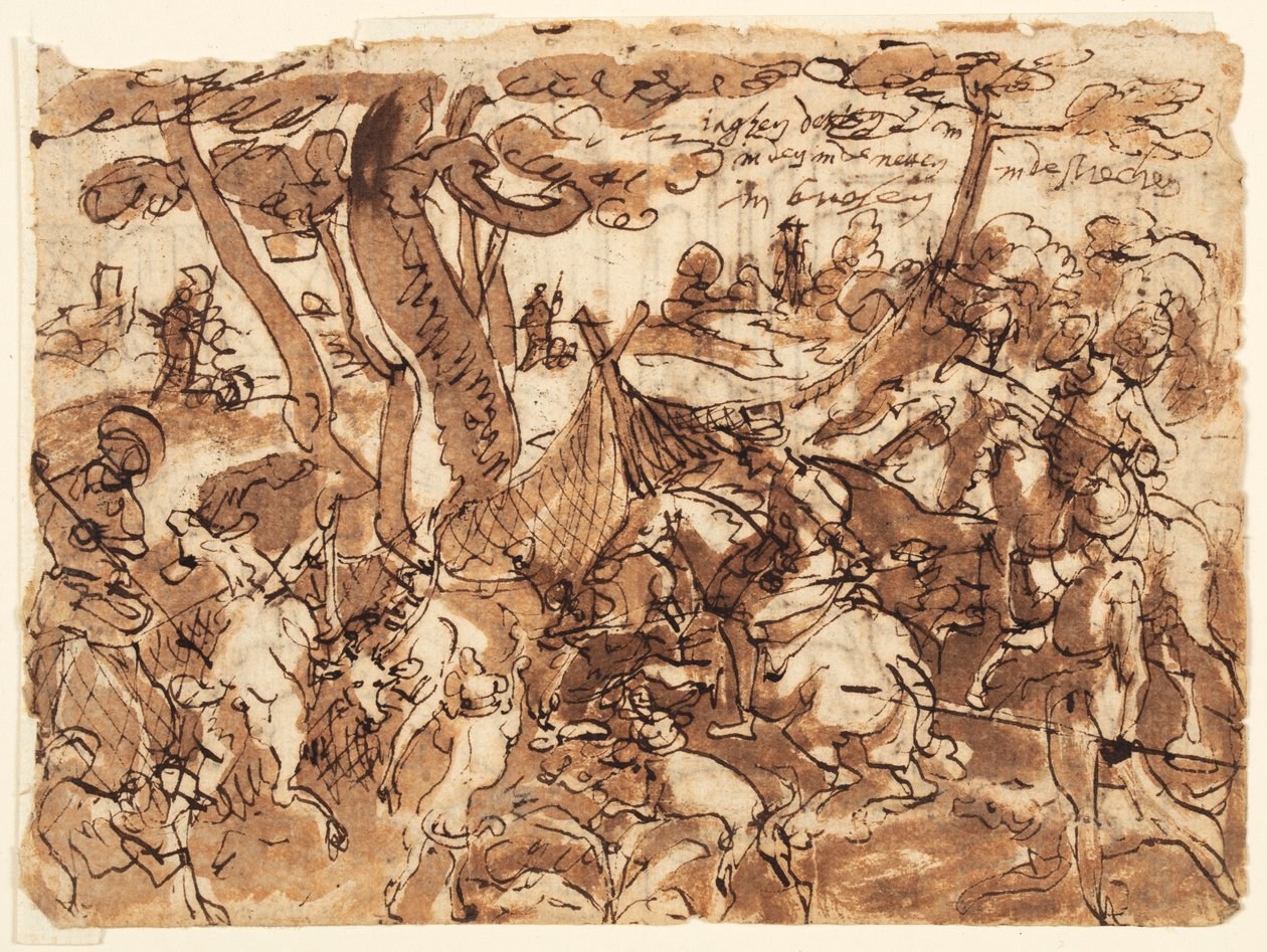 Caccia al Cervo con Reti da Jan van der Straet, called Stradanus