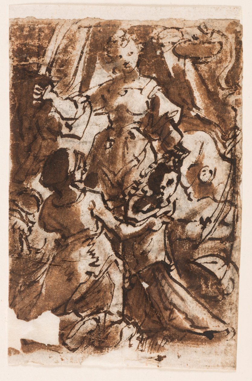 Recto: Giuditta con la testa di Oloferne; Ascensione di Cristo da Jan van der Straet, called Stradanus