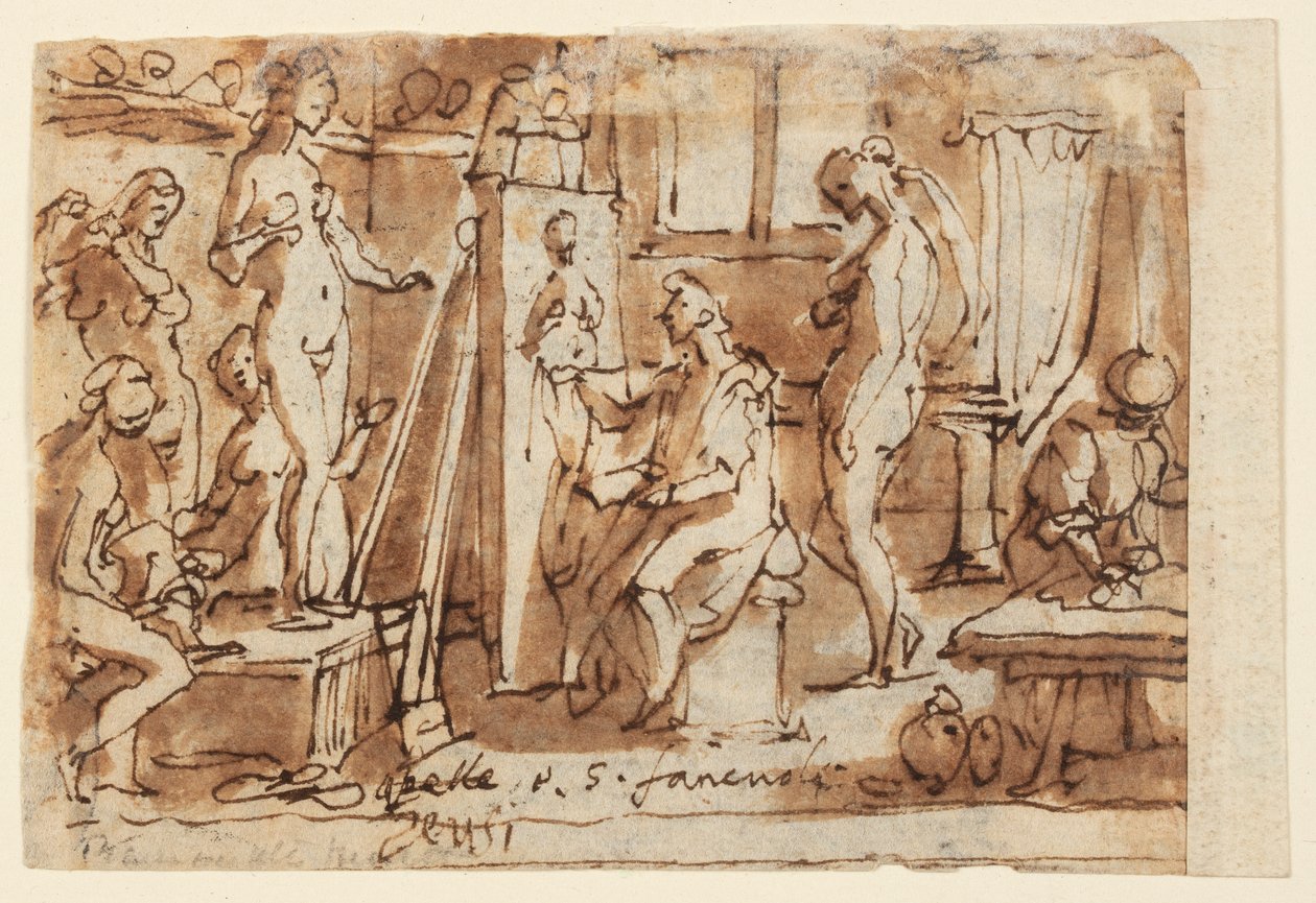 Recto: Zeusi dipinge Elena; Verso: Ecce Homo da Jan van der Straet, called Stradanus
