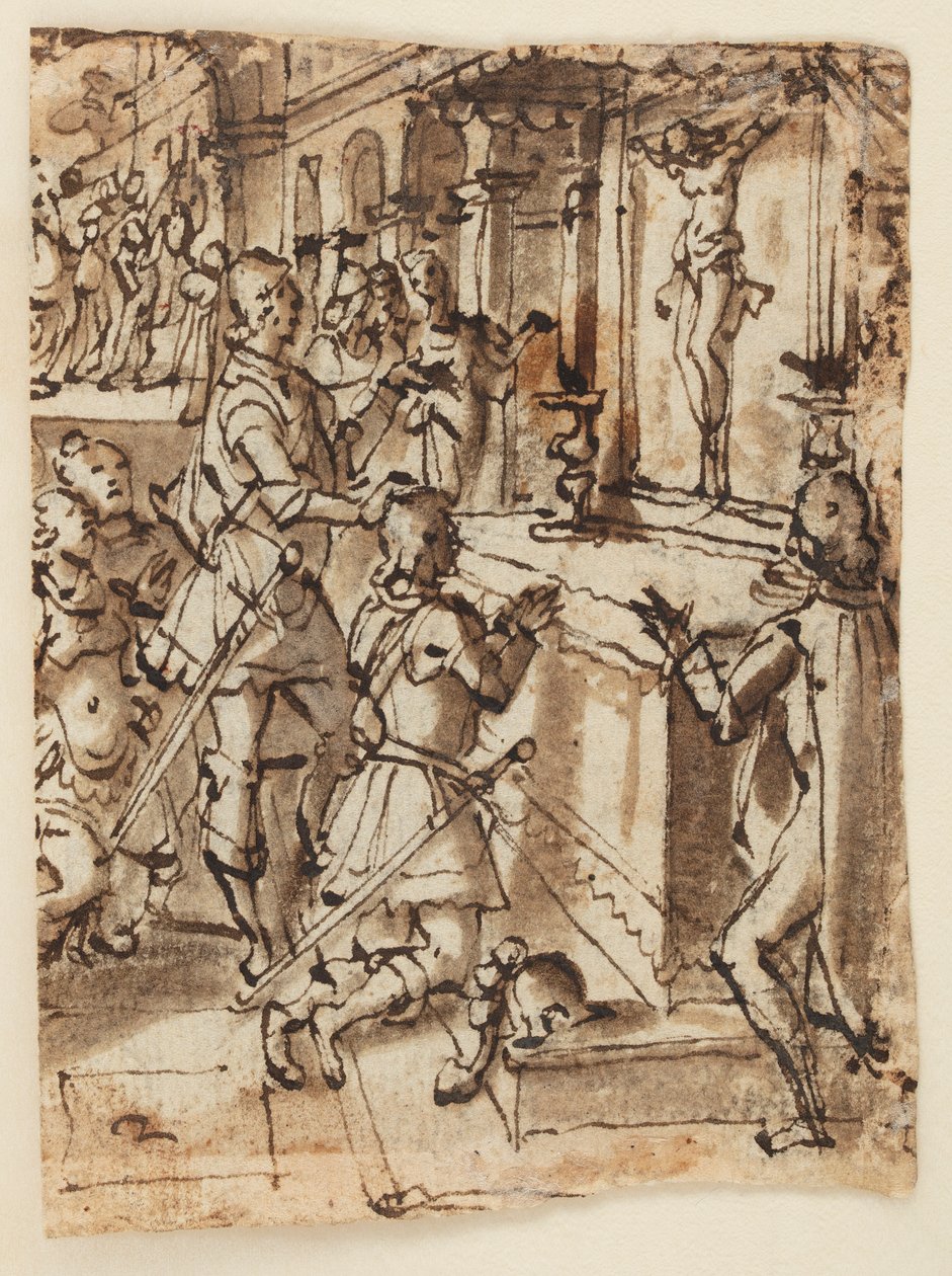 San Giovanni Gualberto e il crocifisso miracoloso da Jan van der Straet, called Stradanus