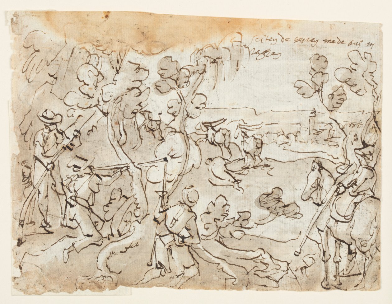 Pagina di taccuino con caccia all