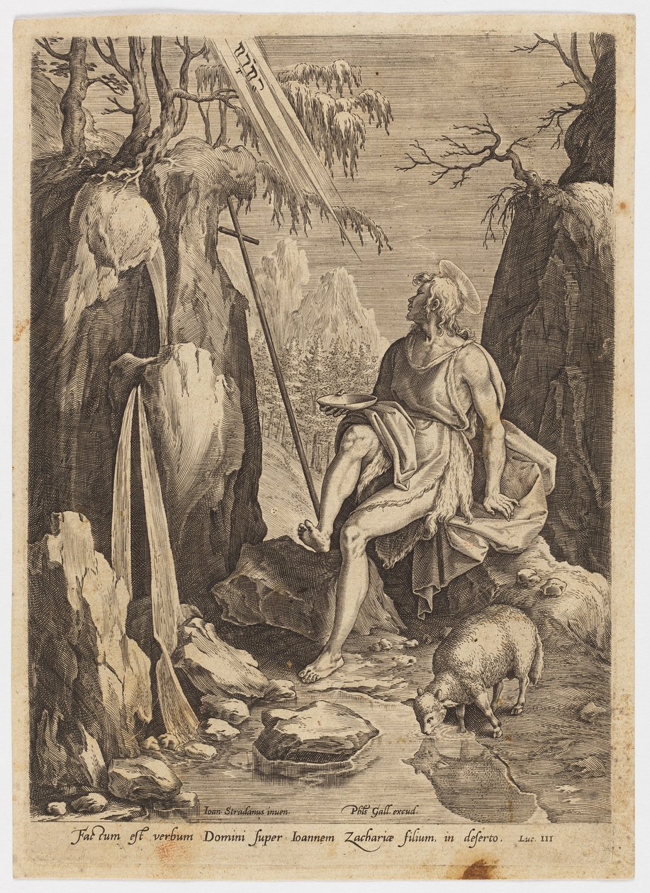 San Giovanni Battista nel deserto da Jan van der Straet, called Stradanus