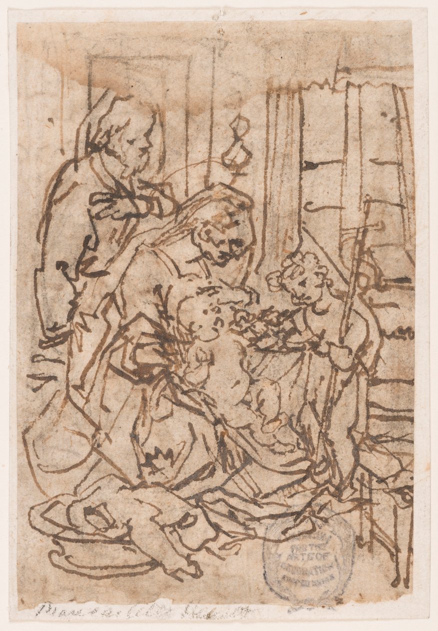 La Sacra Famiglia e San Giovanni Battista da Jan van der Straet, called Stradanus