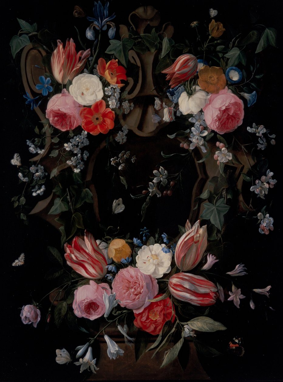 Una ghirlanda di fiori da Jan van the Elder Kessel